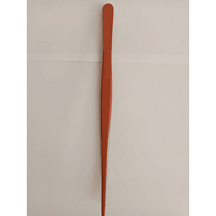Pinza ACERO inoxidable, para emplatar, RECTA, 20 cm color NARANJO