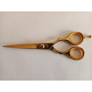 Tijeras para estilista profesional color dorado 15 cm