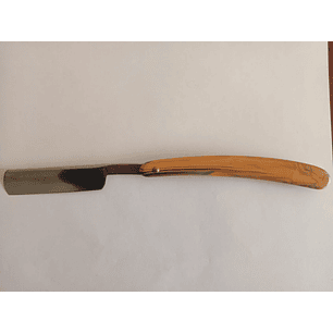 Navaja para barba mango color piel hoja 7,5 cm