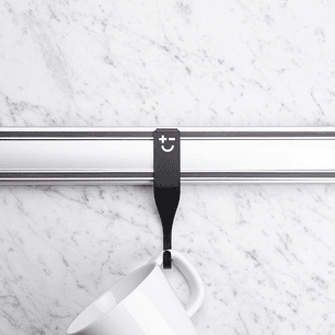 Bisbell Gancho simple color negro para barra magnética