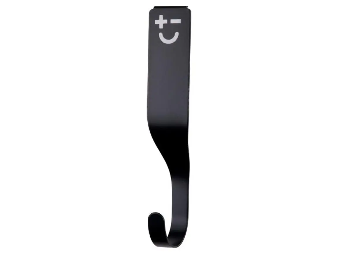 Gancho simple para barra magnética. Negro. 1