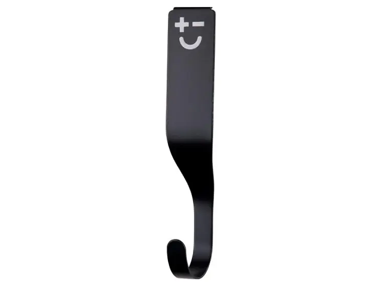 Gancho simple para barra magnética. Negro. 1