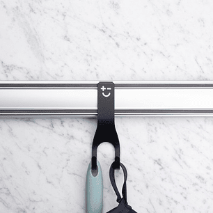 Bisbell Gancho doble color negro para barra magnética