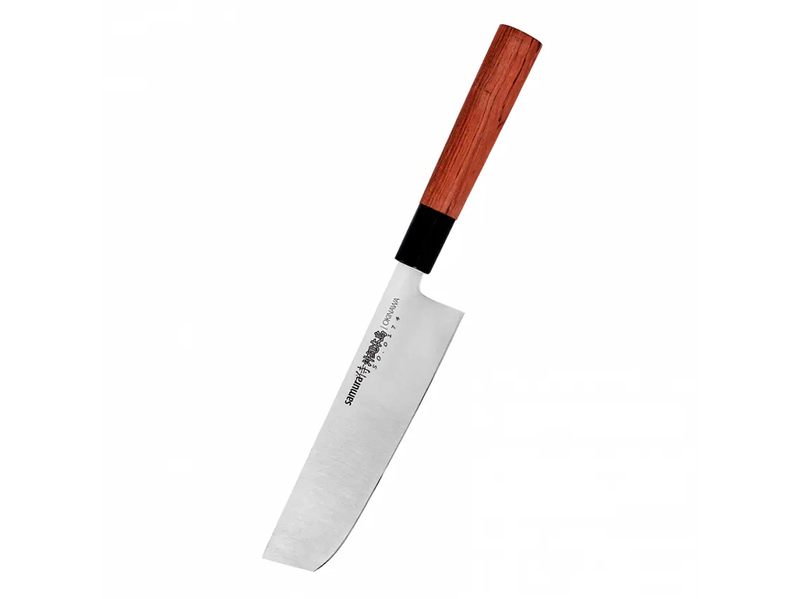 Cuchillo Nakiri. Mango madera Palo Rosa. Hoja 172 mm. 1