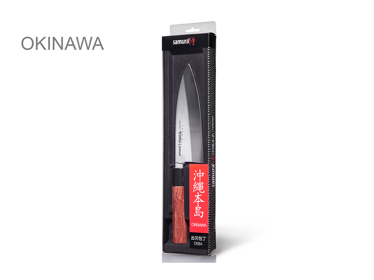 Cuchillo Deba. Mango Madera Palo Rosa. Hoja 170 mm. 2