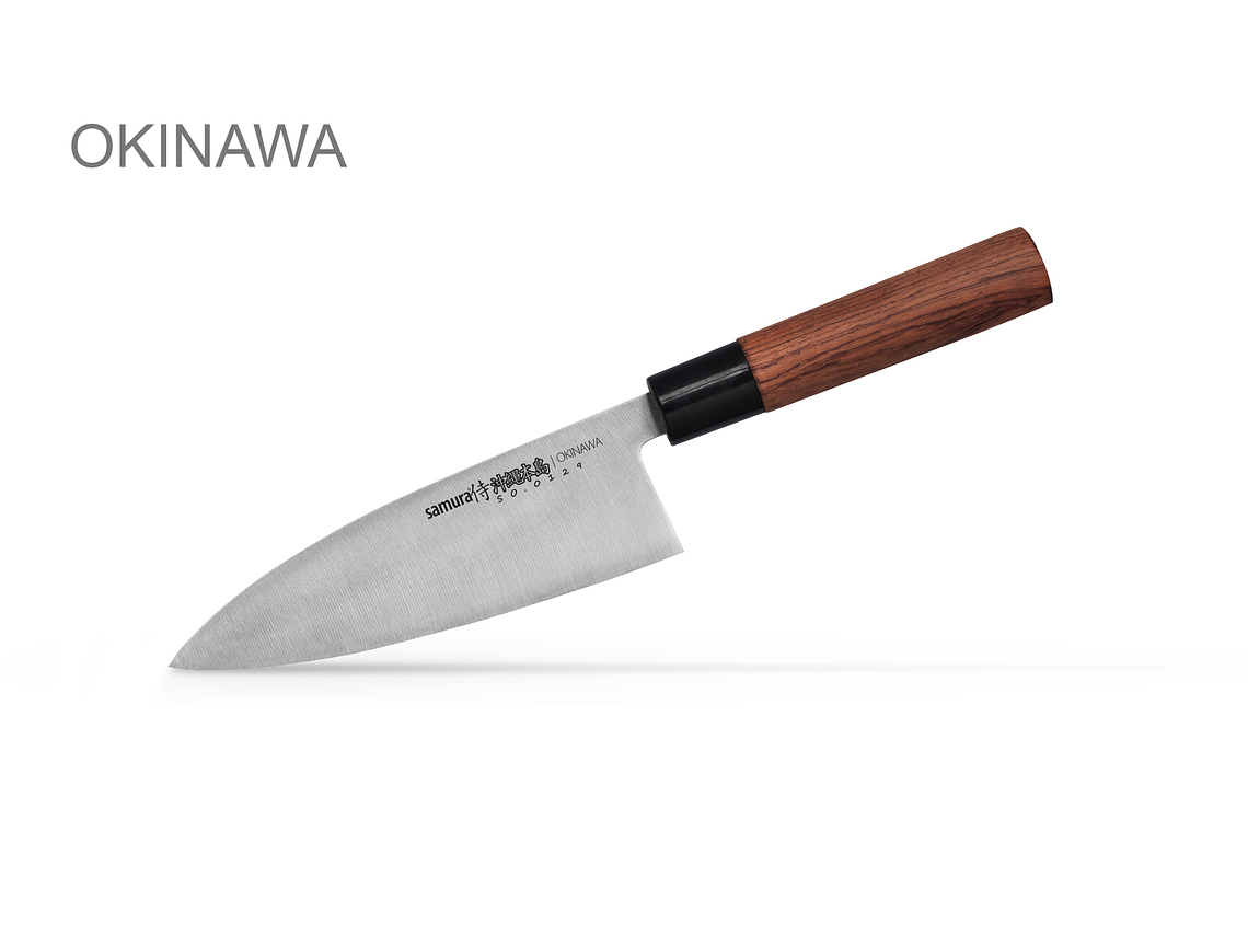 Cuchillo Deba. Mango Madera Palo Rosa. Hoja 170 mm. 1