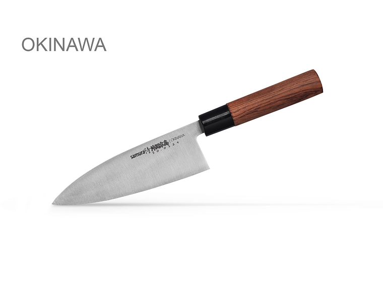 Cuchillo Deba. Mango Madera Palo Rosa. Hoja 170 mm. 1