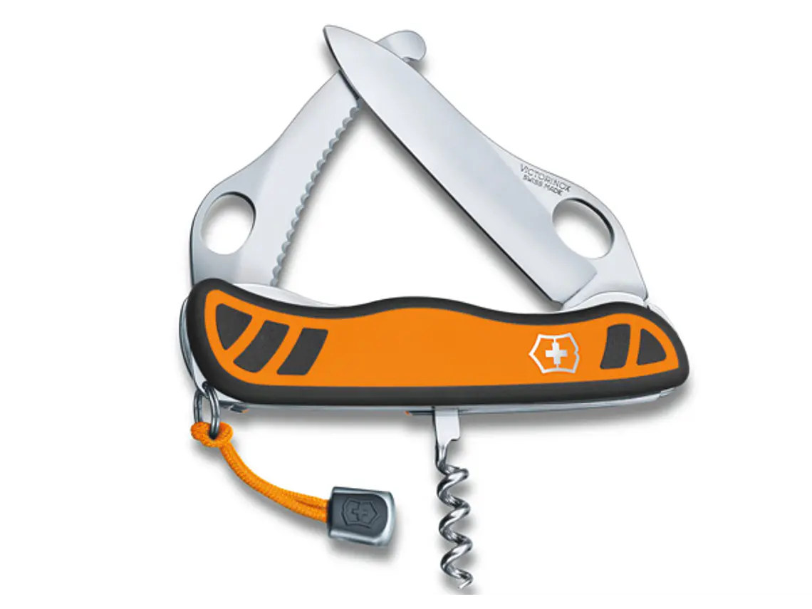 Navaja Plegable Hunter XT. Naranjo. 6 funciones. Hoja 9,5 cm. 1
