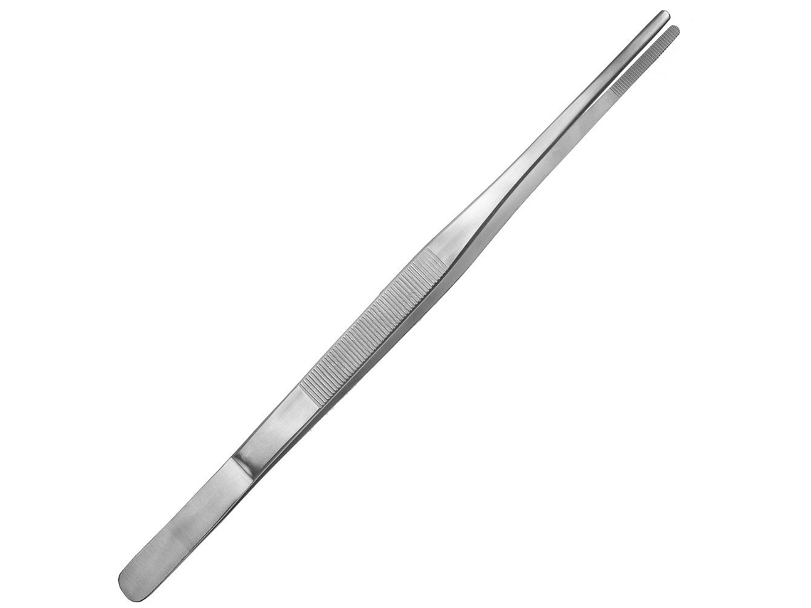Pinza ACERO inoxidable, para emplatar, RECTA ,20cm, COLOR SILVER 1