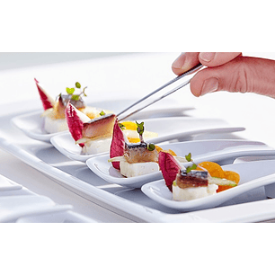 Pinza de ACERO inoxidable para emplatar, modelo recto, 30 cm