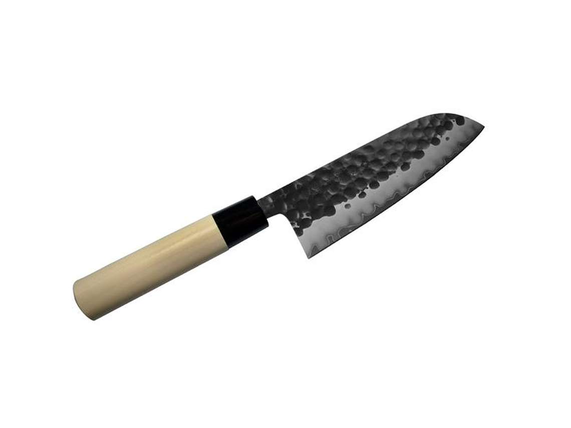 TOJIRO, DP  Hammered Finish with wood handle,  SANTOKU , 170mm F-1112 1