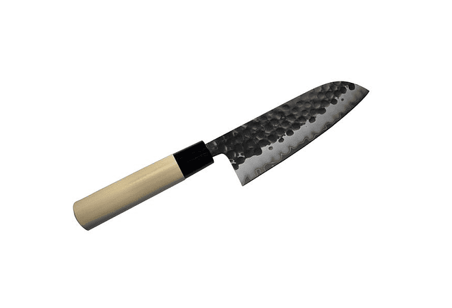 TOJIRO, DP  Hammered Finish with wood handle,  SANTOKU , 170mm F-1112