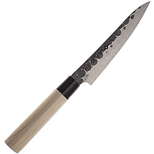 TOJIRO DP, Hammered Finish w/wood handle, PETTY 130mm  (F-1111)