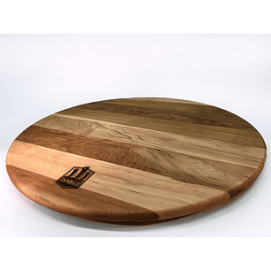 TABLA MADERA, Pizza Familiar 400, Línea Circular, 100% FSC, LENGA