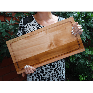 TABLA MADERA, COCINA mediana, para CARNE, Linea Recta, 100% FSC, LENGA