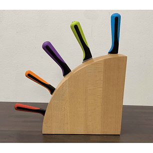 Bisbell Portacuchillos magnético de madera de haya de 250 mm