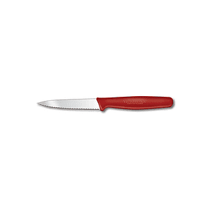 Victorinox, Swiss Classic, Cuchillo para verdura, Filo dentado, Rojo, Hoja 8cm