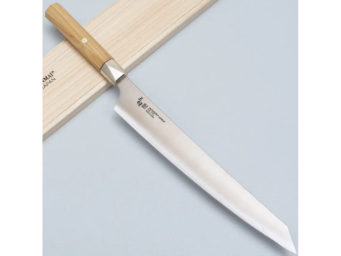 Cuchillo Sujihiki. Acero Aogami. Hoja 240 mm. 1