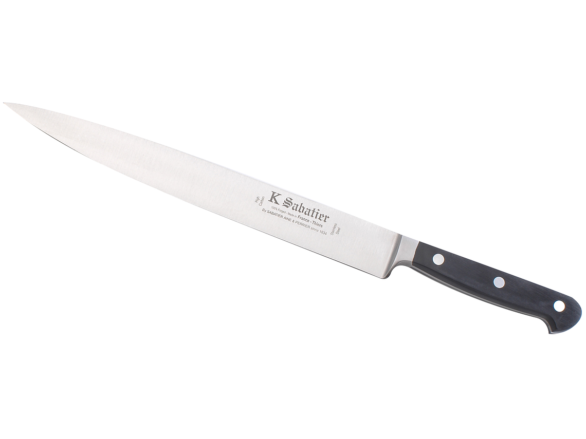 Cuchillo Rebanador. Trinchar. Alto en Carbono. Hoja 200 mm. 1