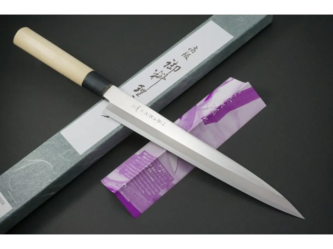 Cuchillo Yanagiba. Mango Madera Magnolia. Hoja 300 mm. 5