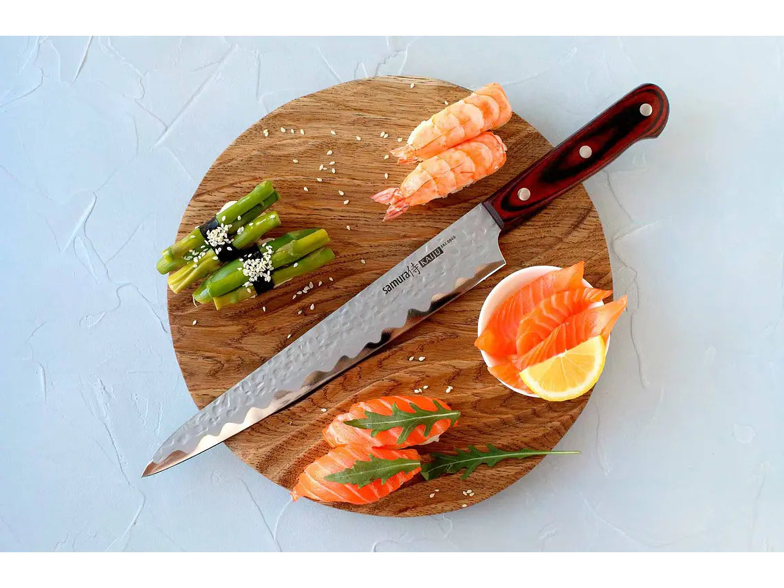 Cuchillo Yanagiba. Mango Pakkawood. Hoja 240 mm.  2