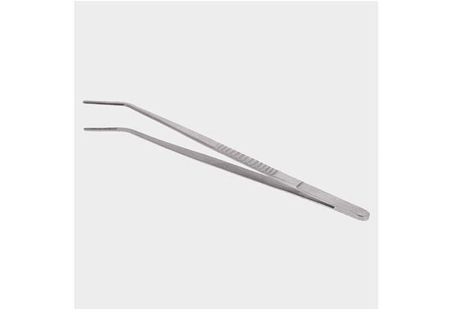 Pinza ACERO inoxidable, para emplatar, modelo L, 25cm silver