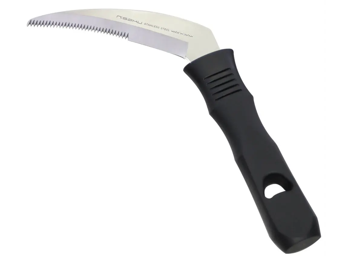 Hoz para Recolección. Filo liso y serrado. Hoja 10 cm. 1