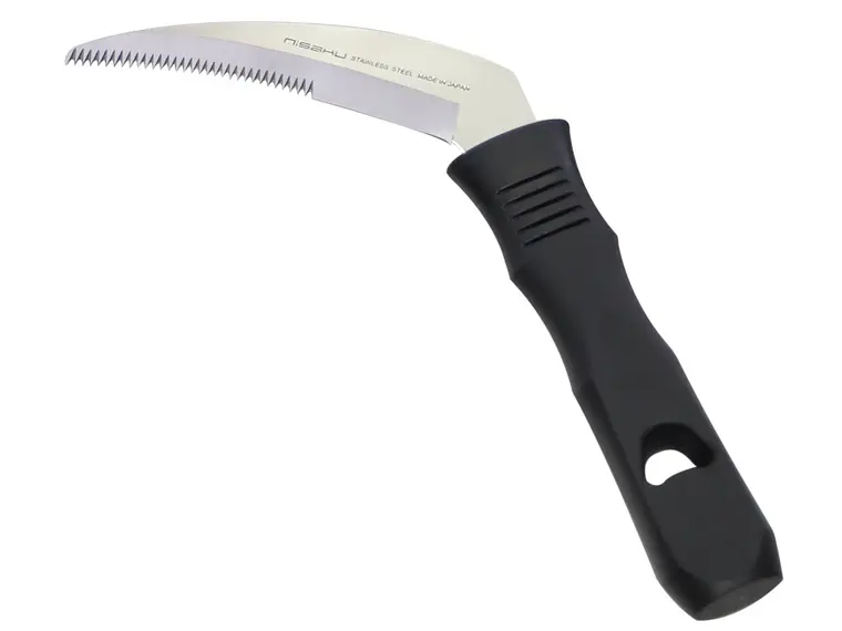 Hoz para Recolección. Filo liso y serrado. Hoja 10 cm. 1
