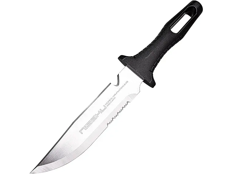 Cuchillo Outdoor. Rikugatana. Filo Liso y Serrado. Hoja 17 cm. 2