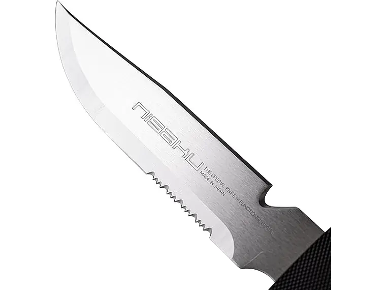 Cuchillo Outdoor. Rikugatana. Filo Liso y Serrado. Hoja 17 cm. 3