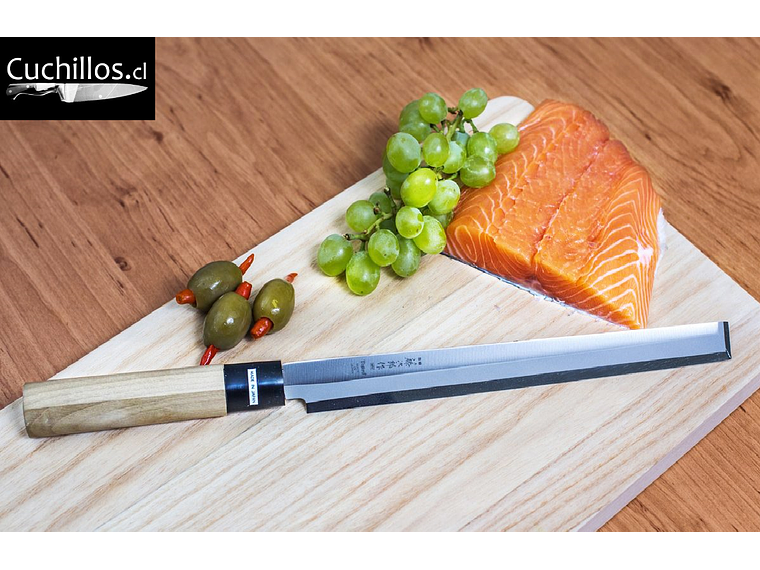 Cuchillo Takohiki. Mango Madera Magnolia. Hoja 240 mm. 5