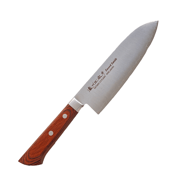 Cuchillo japonés para verdura BUNKA martillado - con saya