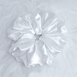 Scrunchie Satín - Blanco