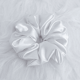 Scrunchie Satín - Blanco