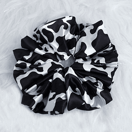 Scrunchie Satín - Animal print vaca