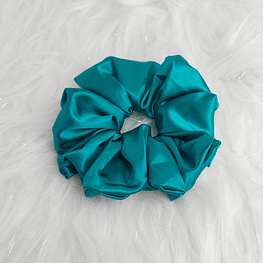 Scrunchie Satín - Verde azul