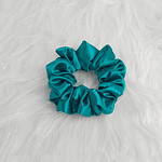 Scrunchie Satín - Verde azul