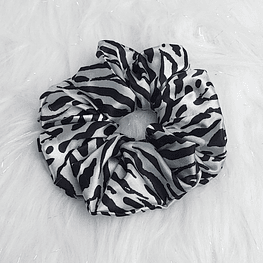 Scrunchie Satín - Animal print zebra