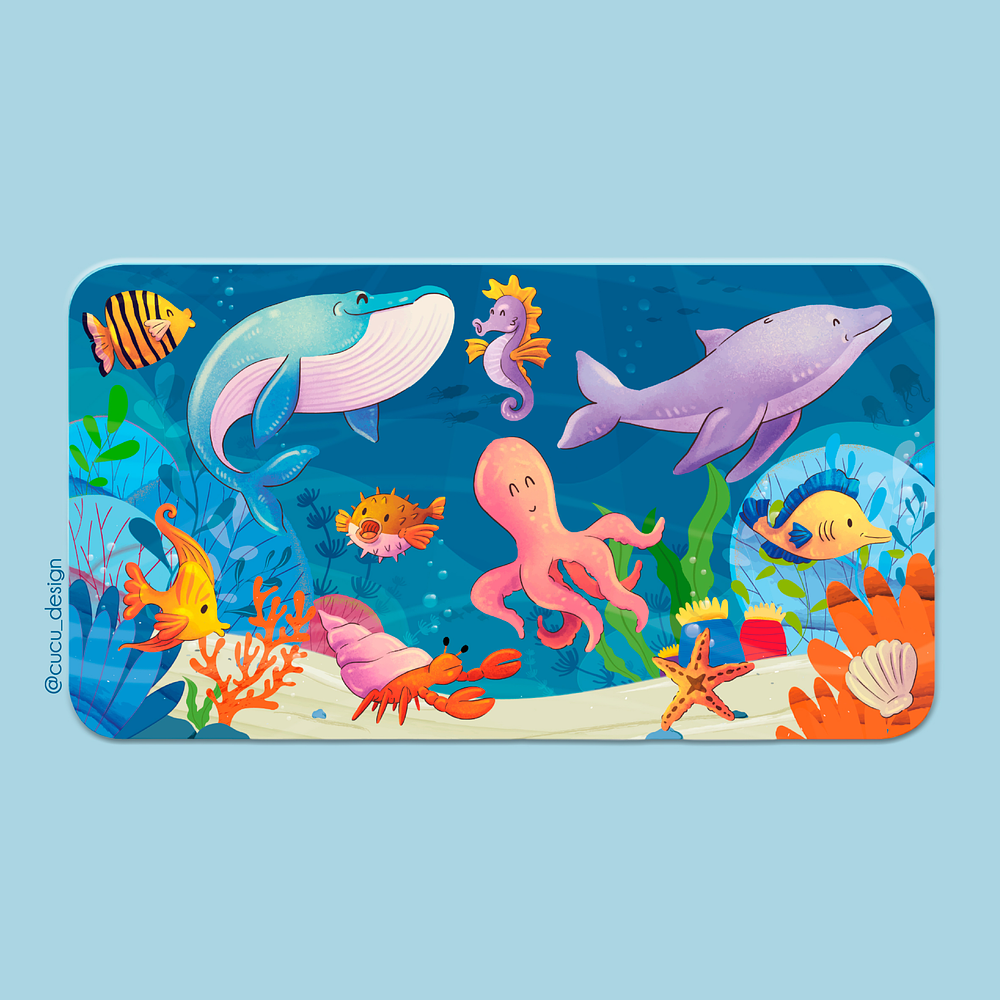 Toalla de microfibra viajera - Bajo el mar