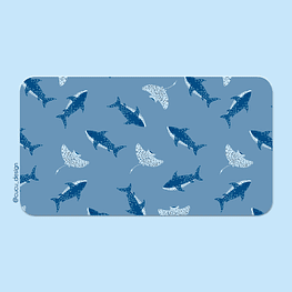 Toalla de microfibra viajera - Tiburones y manta rayas