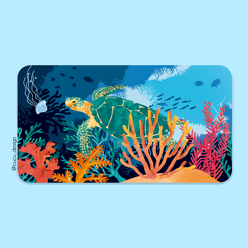 Toalla de microfibra viajera • Tortuga verde