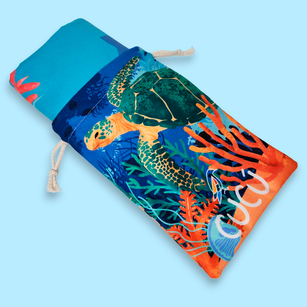 Toalla de microfibra viajera • Tortuga verde