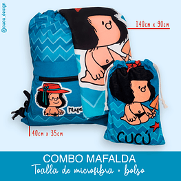 Combo Toalla + bolso Mafalda <b>/ BAJO PEDIDO</b>