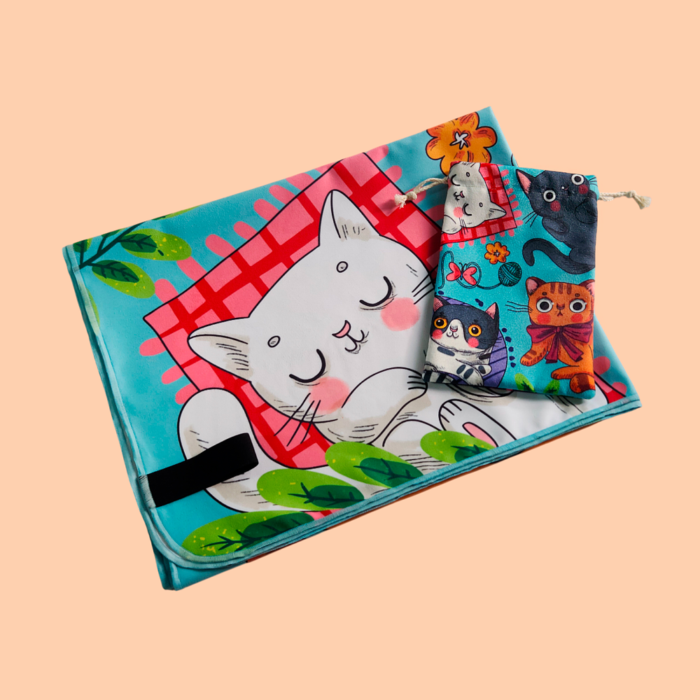 Toalla viajera • Picnic de gaticos