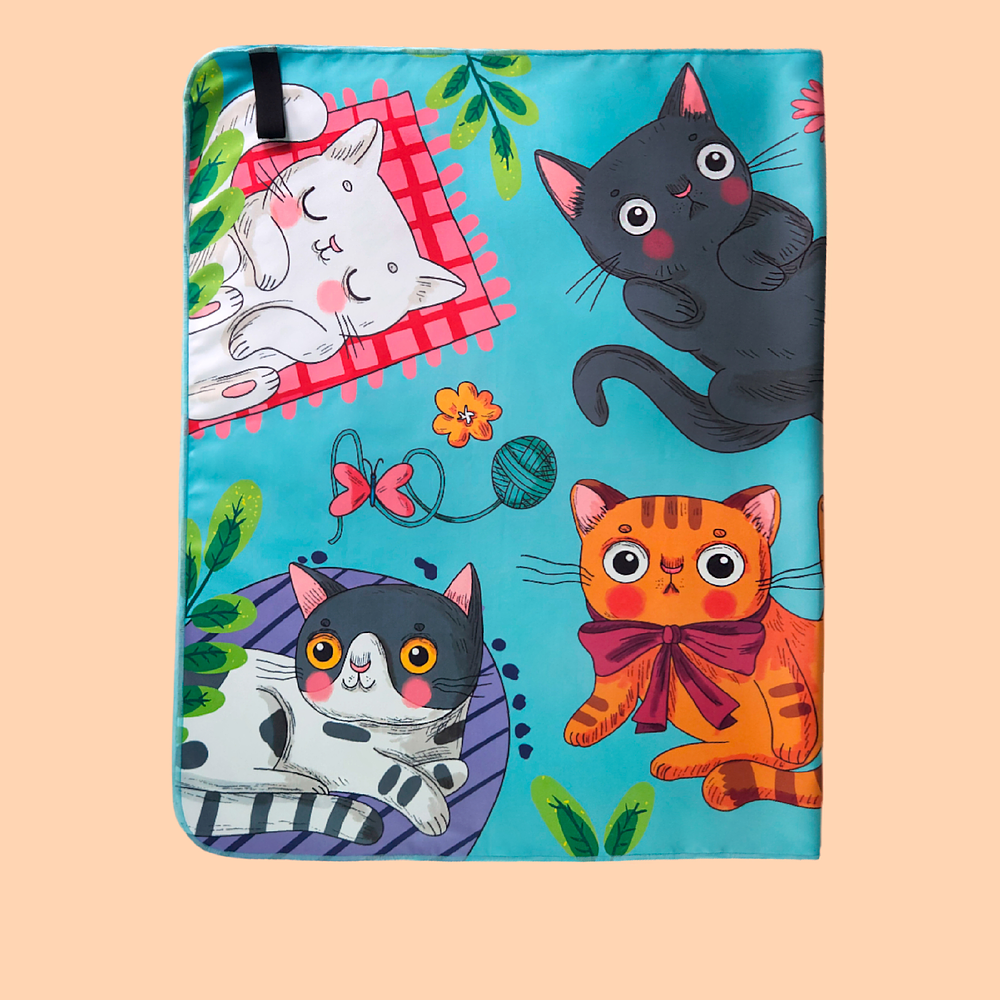 Toalla viajera • Picnic de gaticos