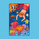 Toalla viajera • Niño explorando el mar