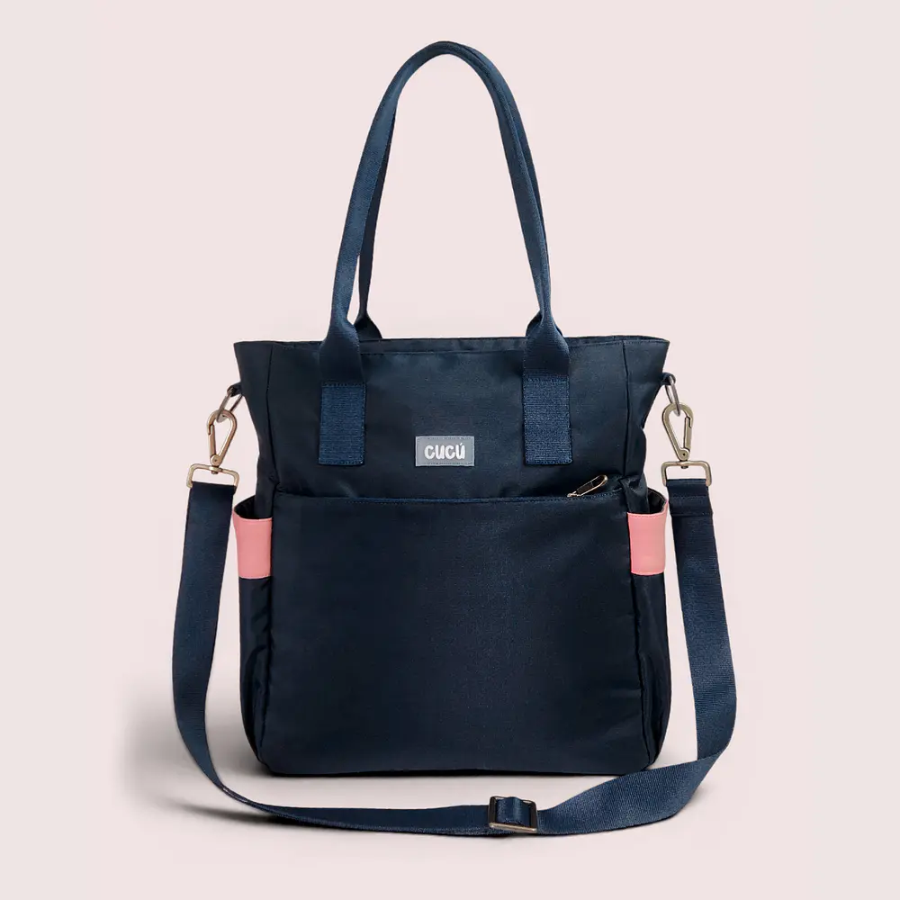 Tote Mykonos • Azul / palo de rosa