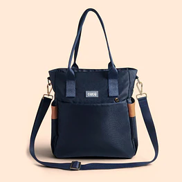 Tote Mykonos • Azul / caramelo