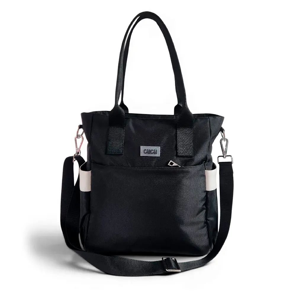Tote Mykonos • Negro / blanco