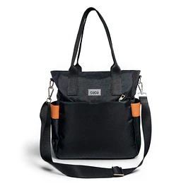 Tote Mykonos • Negro / caramelo